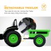 Uenjoy Green 6 V Tractor Powered Ride-On with Detachable Wagon